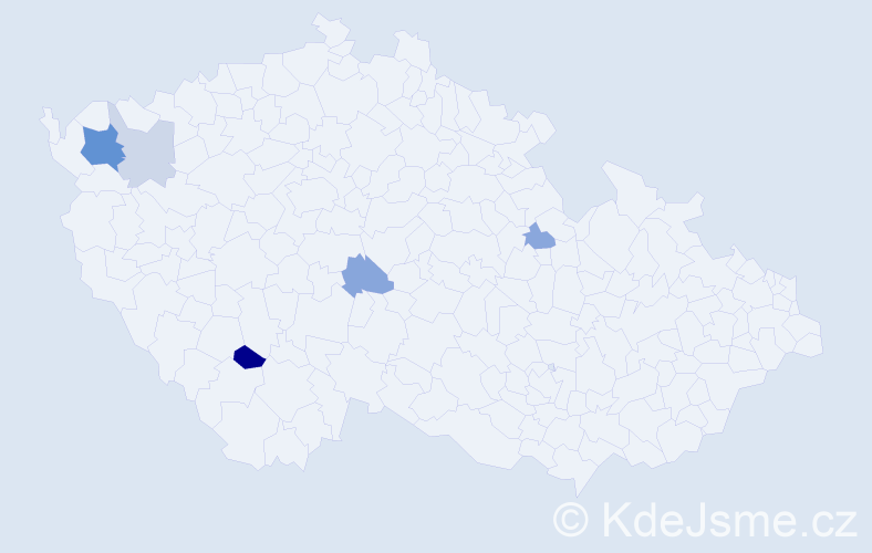 Příjmení: 'Chudáčiková', počet výskytů 10 v celé ČR