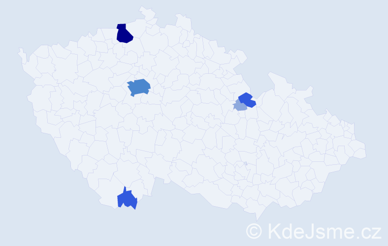 Příjmení: 'Wejmelka', počet výskytů 14 v celé ČR