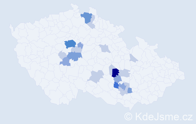Příjmení: 'Sadecký', počet výskytů 51 v celé ČR