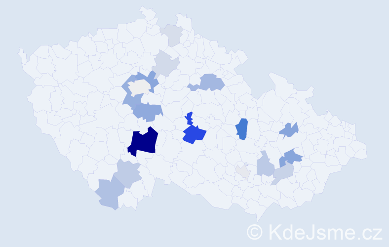 Příjmení: 'Breda', počet výskytů 46 v celé ČR