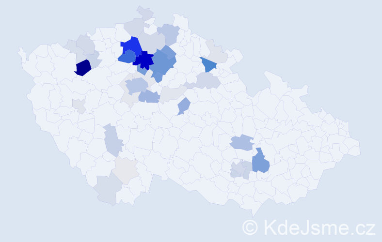 Příjmení: 'Legner', počet výskytů 163 v celé ČR