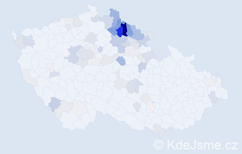 Příjmení: 'Kobr', počet výskytů 369 v celé ČR