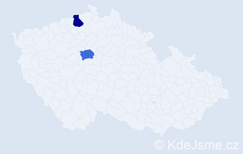 Příjmení: 'Karychort', počet výskytů 5 v celé ČR