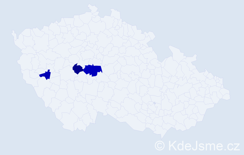 Příjmení: 'Czafík', počet výskytů 9 v celé ČR