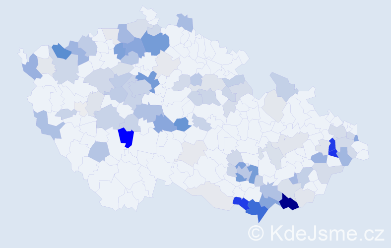 Příjmení: 'Lípová', počet výskytů 321 v celé ČR