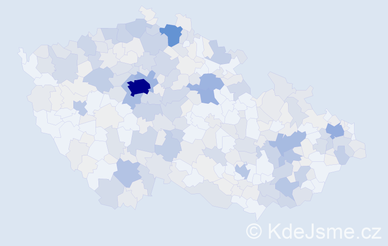 Příjmení: 'Kotek', počet výskytů 1486 v celé ČR