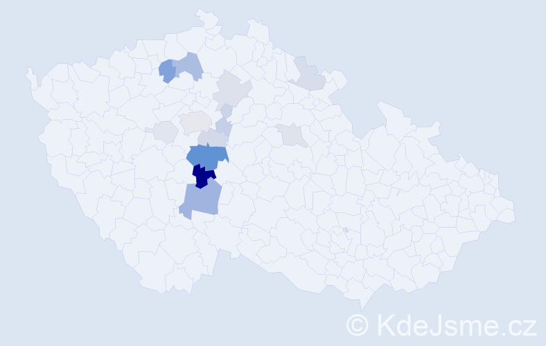 Příjmení: 'Čichovský', počet výskytů 55 v celé ČR