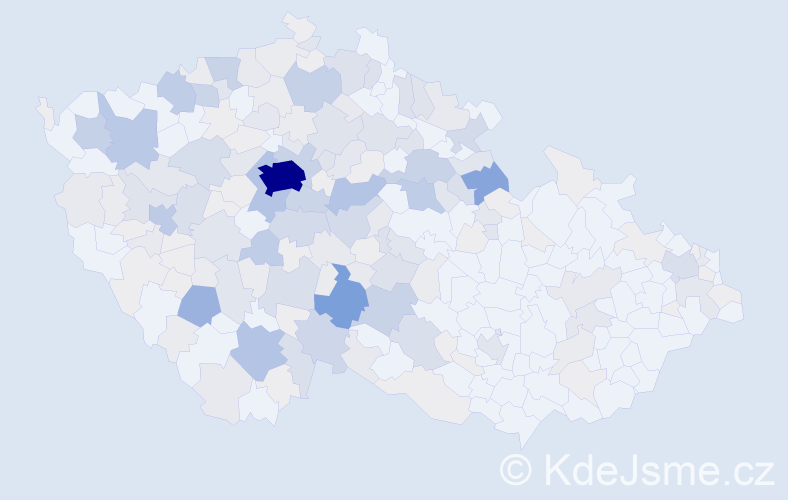 Příjmení: 'Jirsová', počet výskytů 884 v celé ČR
