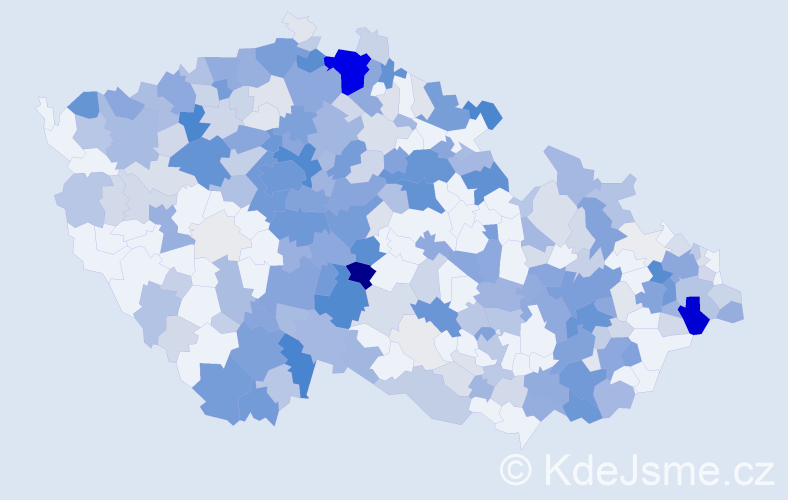 Příjmení: 'Kotek', počet výskytů 1491 v celé ČR
