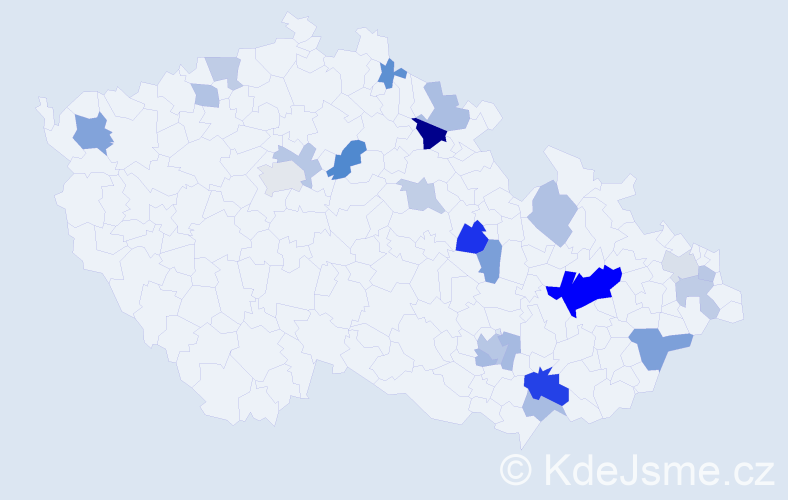 Příjmení: 'Behro', počet výskytů 43 v celé ČR