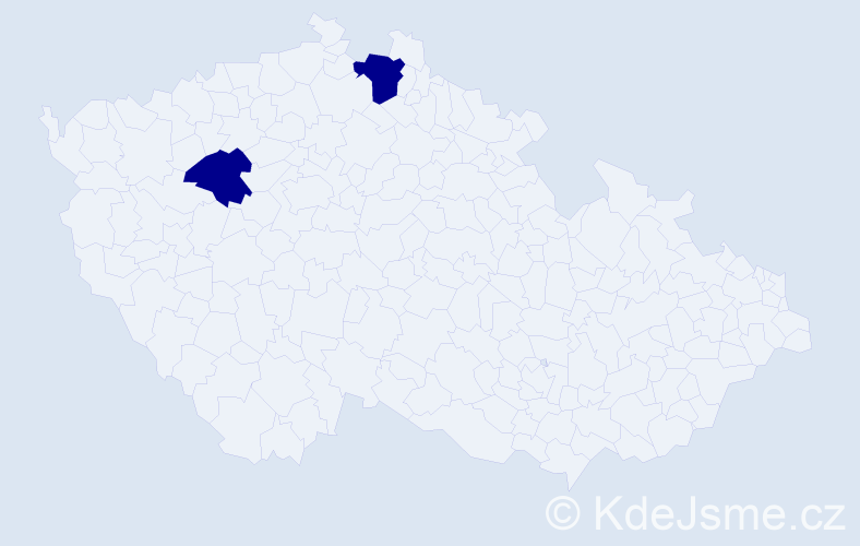 Příjmení: 'Gurvaj', počet výskytů 4 v celé ČR
