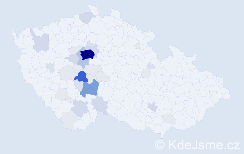 Příjmení: 'Lachoutová', počet výskytů 137 v celé ČR