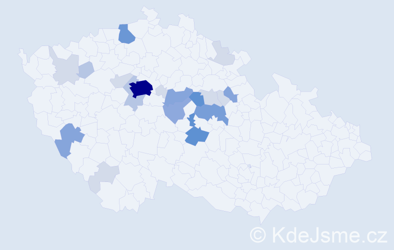 Příjmení: 'Bulánek', počet výskytů 68 v celé ČR