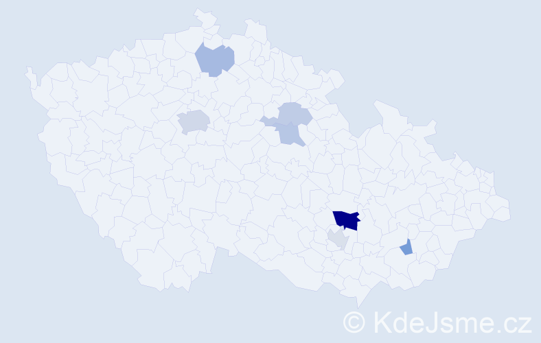 Příjmení: 'Nyamsuren', počet výskytů 14 v celé ČR