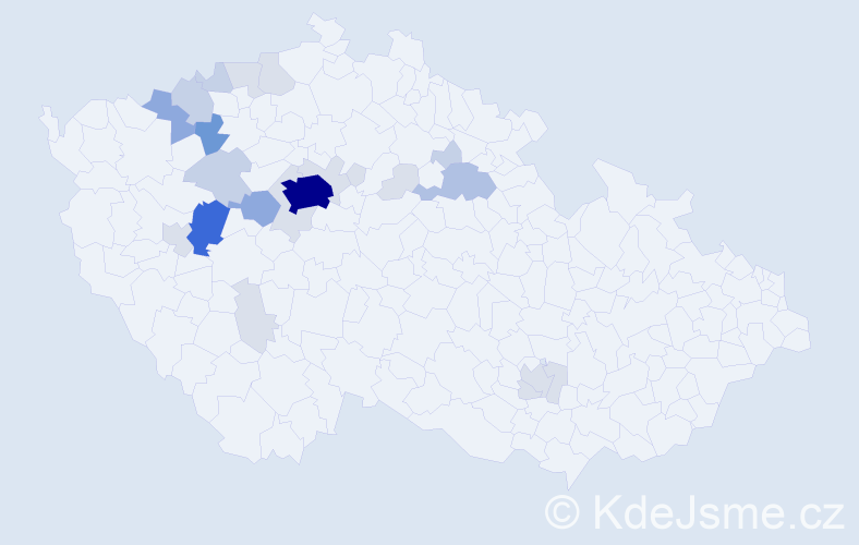 Příjmení: 'Chrzová', počet výskytů 73 v celé ČR