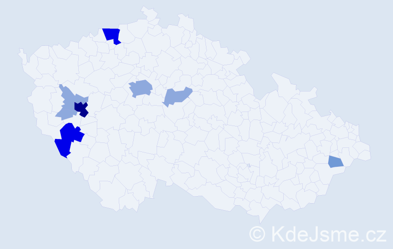 Příjmení: 'Fikerlová', počet výskytů 22 v celé ČR