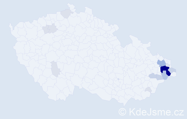 Příjmení: 'Korbáš', počet výskytů 44 v celé ČR