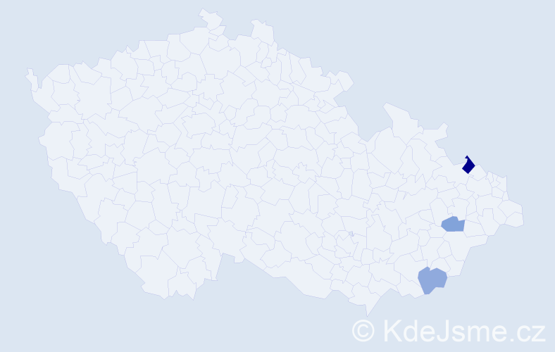 Příjmení: 'Capeková', počet výskytů 4 v celé ČR