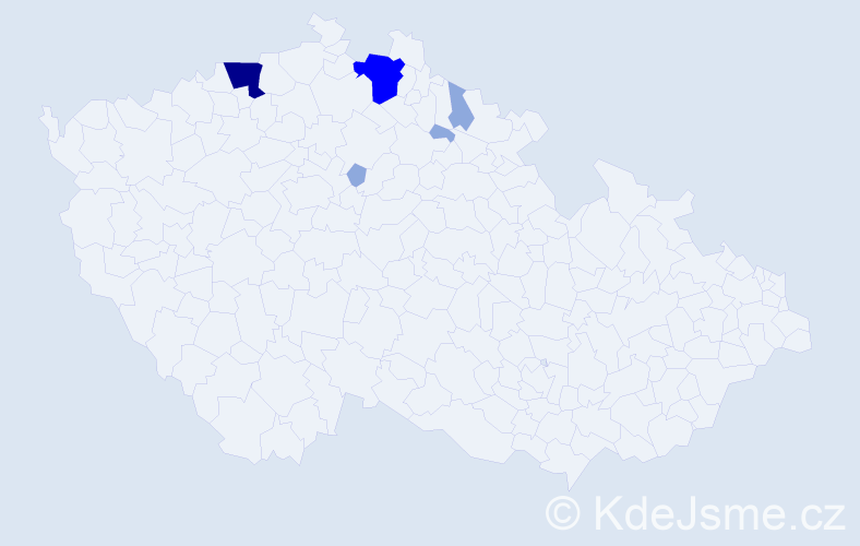 Příjmení: 'Burdysová', počet výskytů 15 v celé ČR