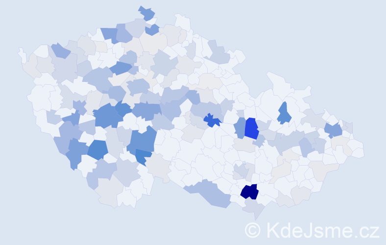 Příjmení: 'Bálková', počet výskytů 477 v celé ČR