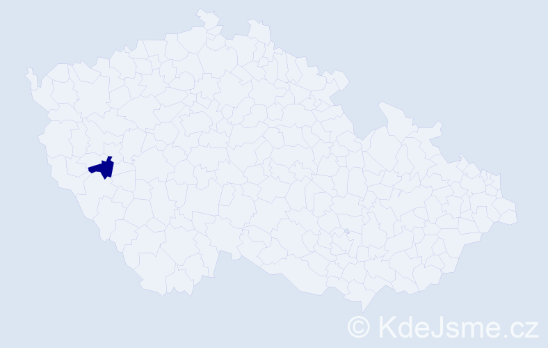 Příjmení: 'Zeberle', počet výskytů 1 v celé ČR