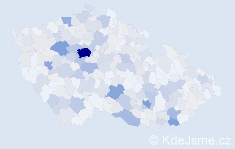 Příjmení: 'Vyskočil', počet výskytů 1684 v celé ČR