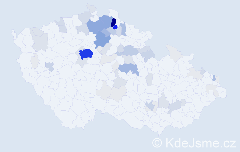 Příjmení: 'Paldus', počet výskytů 264 v celé ČR