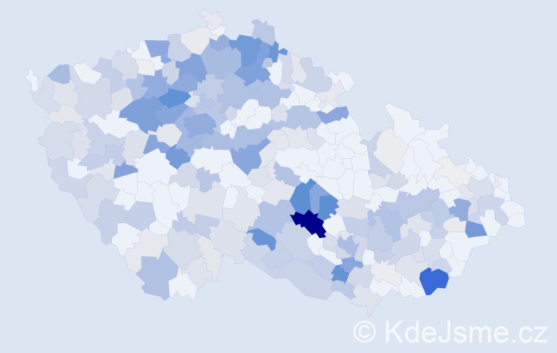 Příjmení: 'Bradáč', počet výskytů 1198 v celé ČR