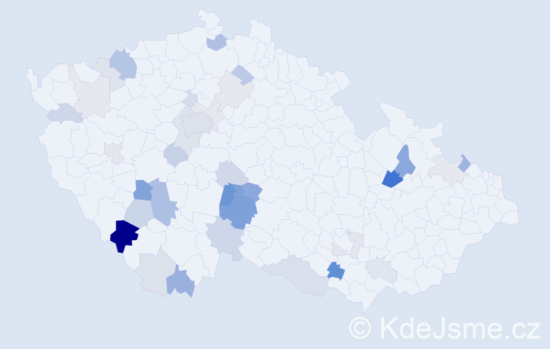 Příjmení: 'Maršáková', počet výskytů 89 v celé ČR