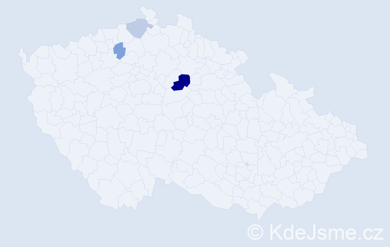 Příjmení: 'Cíger', počet výskytů 6 v celé ČR