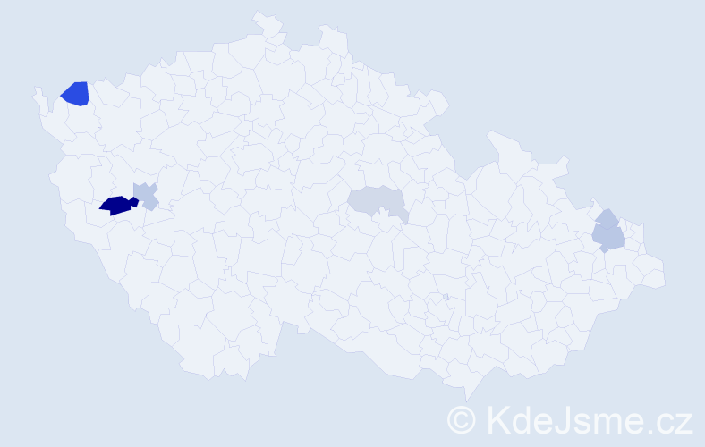Příjmení: 'Procáková', počet výskytů 17 v celé ČR