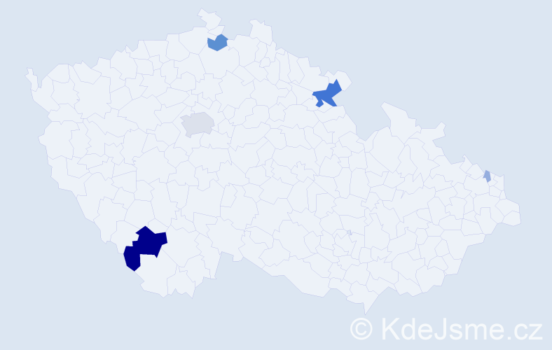 Příjmení: 'Karpf', počet výskytů 20 v celé ČR