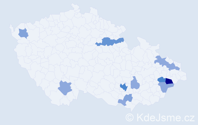 Příjmení: 'Lenomarová', počet výskytů 33 v celé ČR