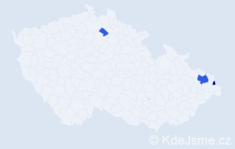 Příjmení: 'Nagajdová', počet výskytů 11 v celé ČR