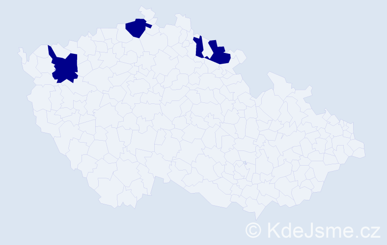 Příjmení: 'Grušák', počet výskytů 4 v celé ČR