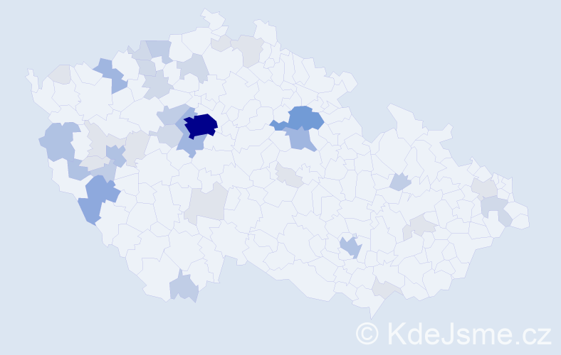 Příjmení: 'Tikal', počet výskytů 116 v celé ČR