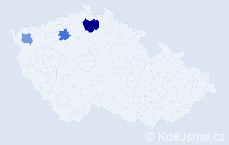 Příjmení: 'Sakson', počet výskytů 5 v celé ČR
