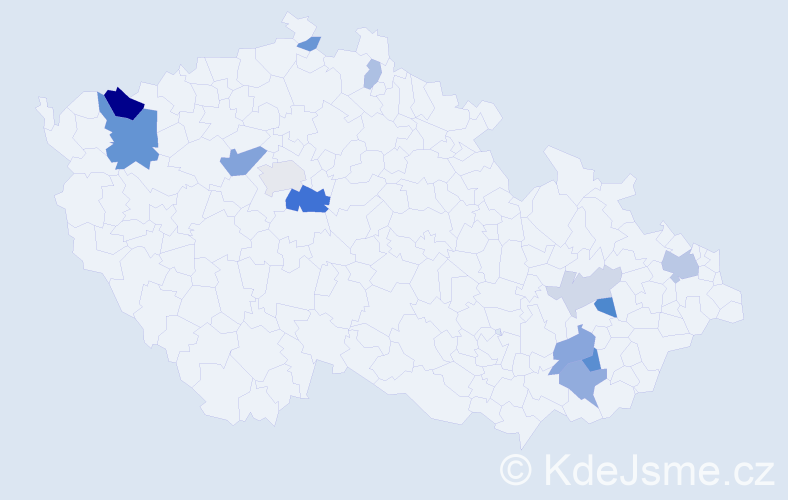 Příjmení: 'Papánek', počet výskytů 30 v celé ČR