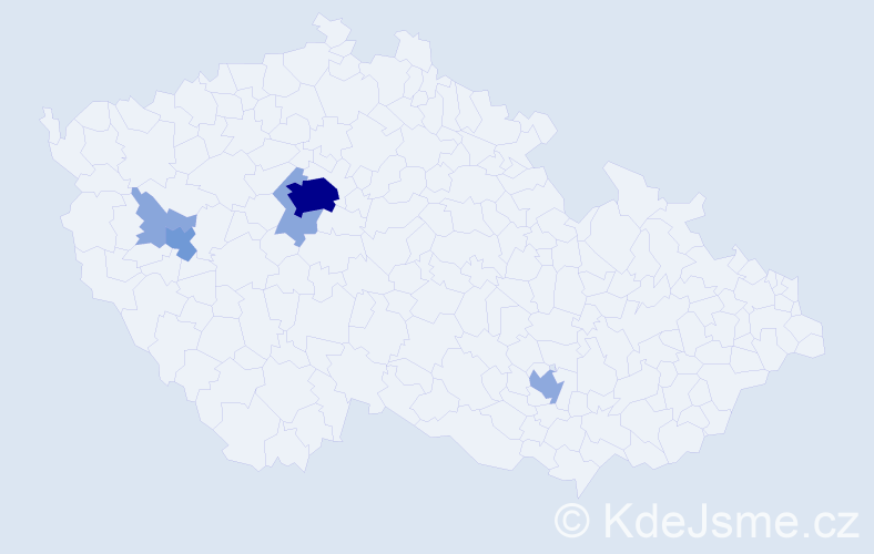 Příjmení: 'Zeng', počet výskytů 17 v celé ČR