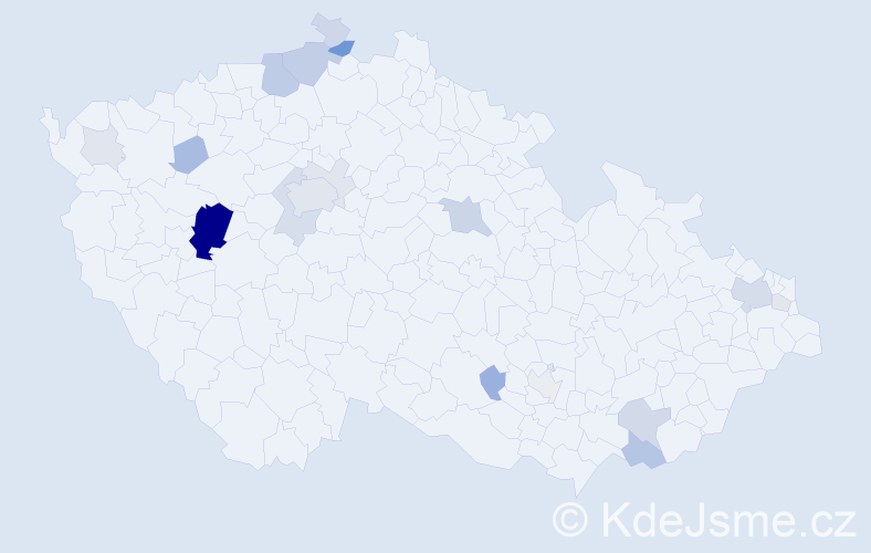 Příjmení: 'Inemanová', počet výskytů 60 v celé ČR