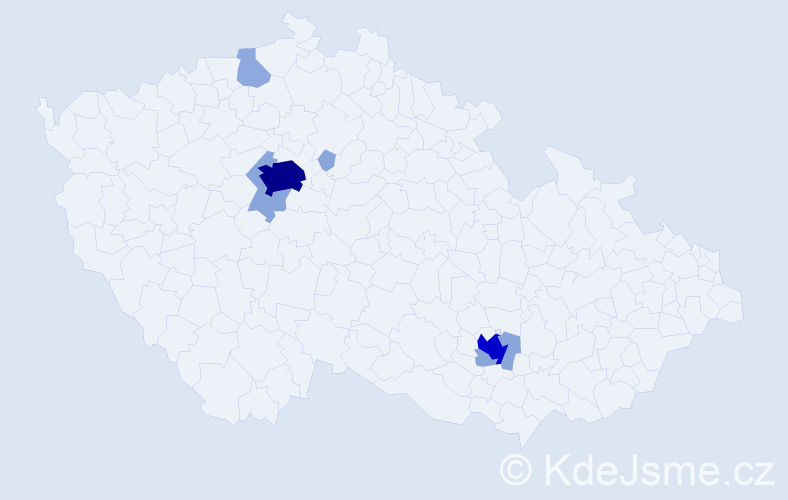 Příjmení: 'Bogušovská', počet výskytů 24 v celé ČR