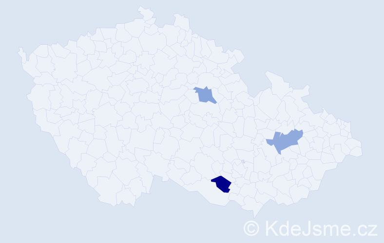 Příjmení: 'Peciar', počet výskytů 3 v celé ČR