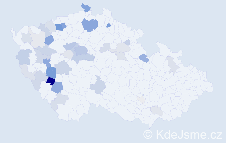 Příjmení: 'Vosková', počet výskytů 157 v celé ČR