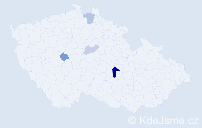 Příjmení: 'Netik', počet výskytů 7 v celé ČR