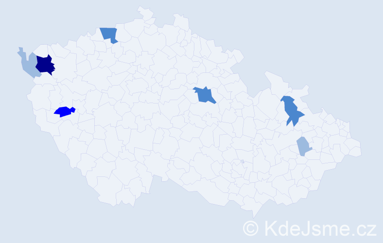 Příjmení: 'Pehaničová', počet výskytů 16 v celé ČR