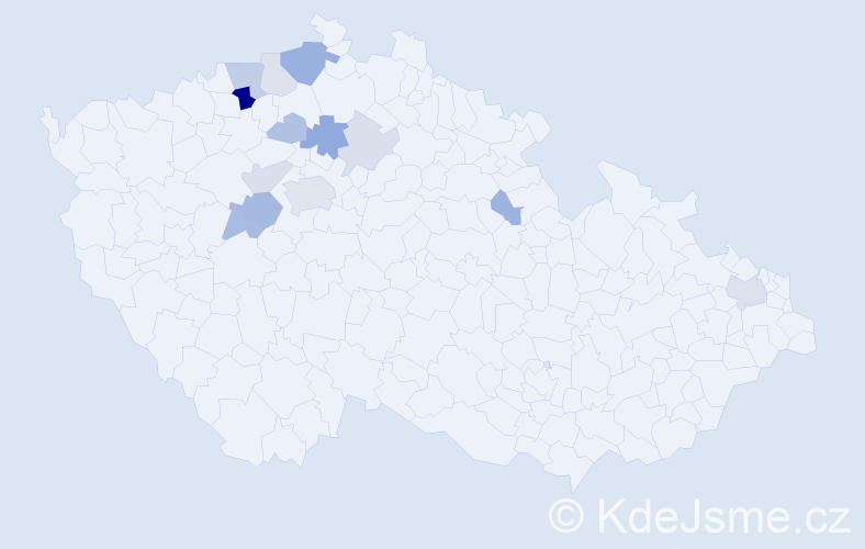 Příjmení: 'Marhul', počet výskytů 27 v celé ČR