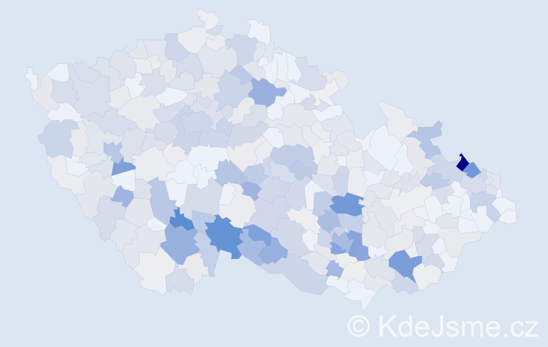 Příjmení: 'Boček', počet výskytů 1843 v celé ČR