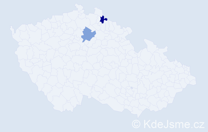 Příjmení: 'Konovalenková', počet výskytů 2 v celé ČR