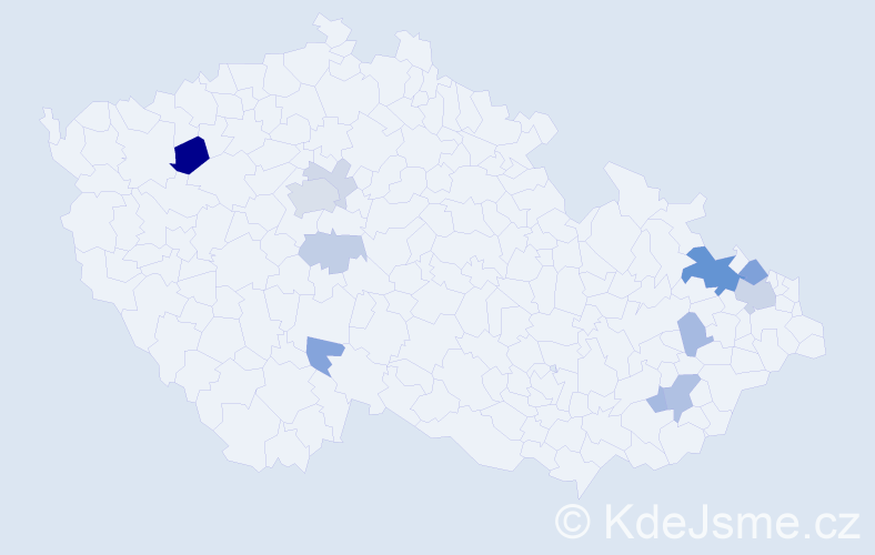 Příjmení: 'Ohanková', počet výskytů 27 v celé ČR