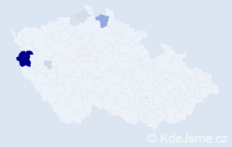 Příjmení: 'Gomoláková', počet výskytů 19 v celé ČR